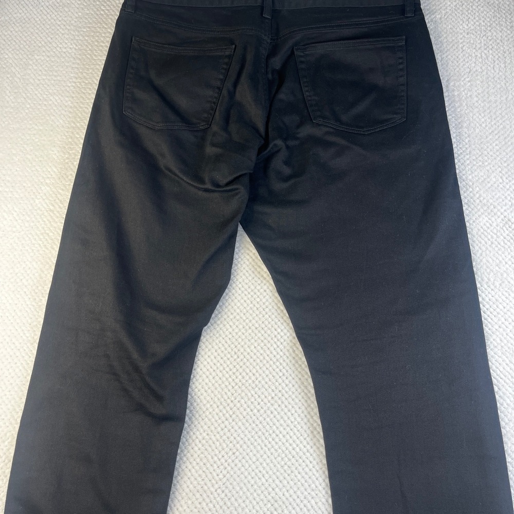 Uniqlo Jeans Mens Black Straight Leg Selvage Denim Pants Size 32x30‎